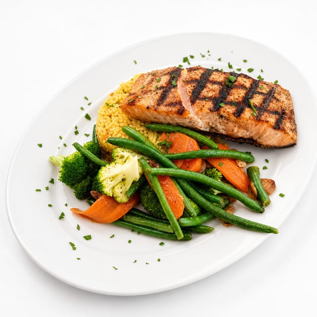 Grilled Salmon.