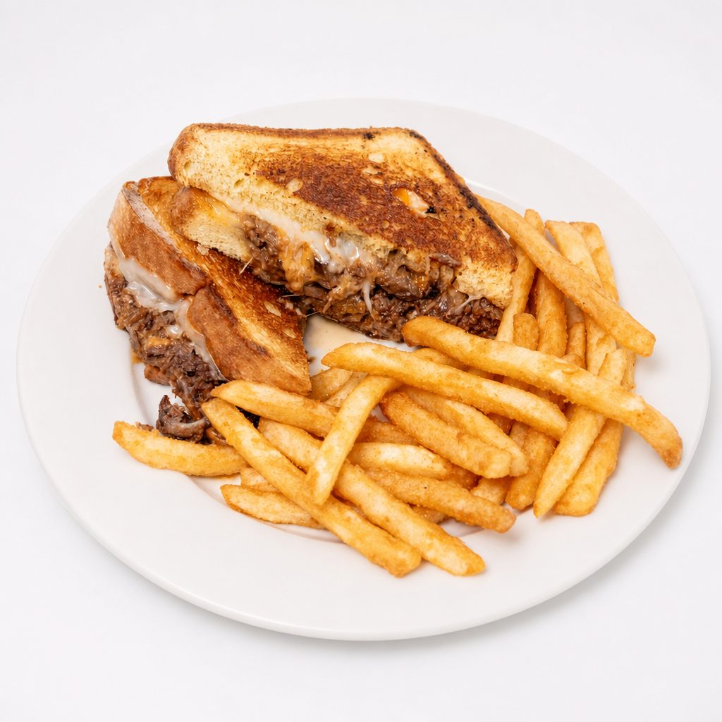 Brisket & Gruyere Sandwich.