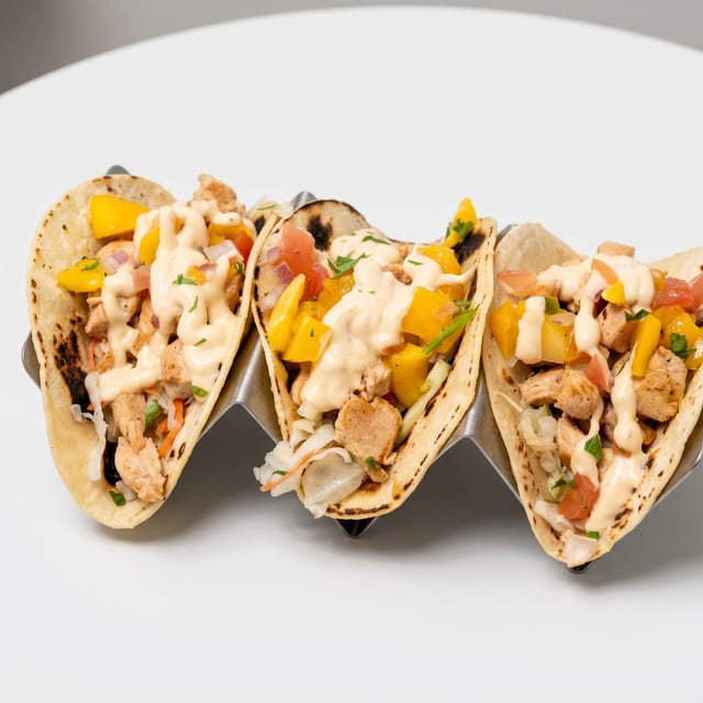 Chicken Adobo Tacos.
